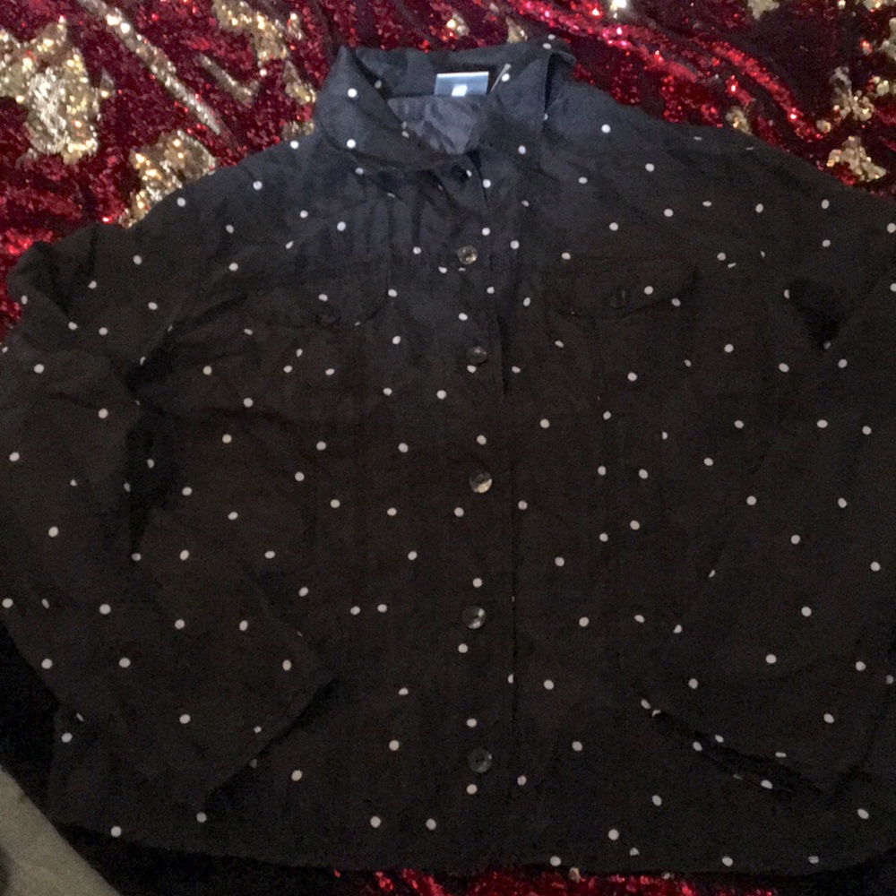 Chico’s polka dot silk top